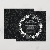 Uitnodiging kerstfeestdag met kerstmis (Voorkant / Achterkant)