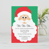 Uitnodiging kerstfeestdag met kerstmis (Staand voorkant)