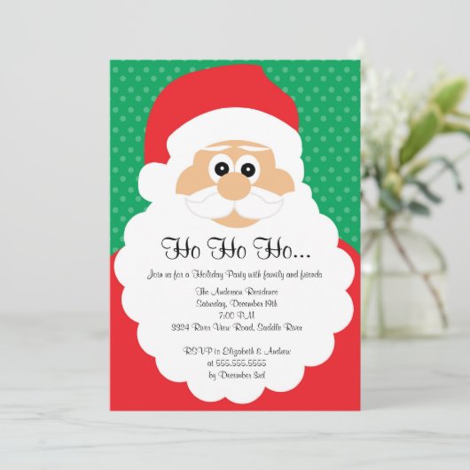 Uitnodiging kerstfeestdag met kerstmis (Staand voorkant)