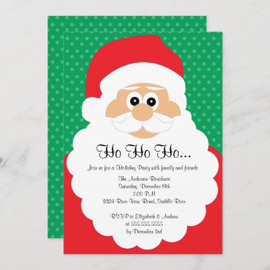 Uitnodiging kerstfeestdag met kerstmis (Voorkant / Achterkant)