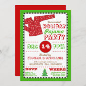 Uitnodiging kerstfeestdag Pajama (Voorkant / Achterkant)
