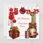 Uitnodiging kerstfeestdag Rode Witte Goud (Voorkant)