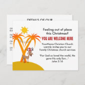 Uitnodiging kerstkerkerkdiensten (Voorkant / Achterkant)