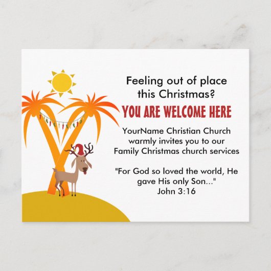 Uitnodiging kerstkerkerkdiensten (Voorkant)