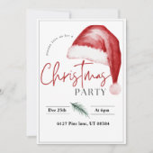 Uitnodiging kerstkerstkerstkerstSanta Hat (Voorkant)