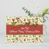 Uitnodiging kerstkerstmis (Staand voorkant)