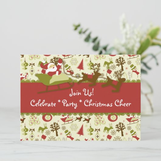 Uitnodiging kerstkerstmis (Staand voorkant)