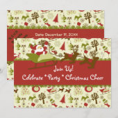 Uitnodiging kerstkerstmis (Voorkant / Achterkant)