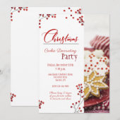 Uitnodiging kerstkoekjes Decoratieve Partij (Voorkant / Achterkant)