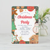 Uitnodiging Kerstkransjesfeestje (Staand voorkant)