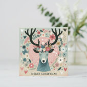 Uitnodiging “Kerstman rendier“ (Staand voorkant)