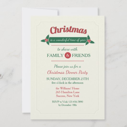 Uitnodiging kerstmis (Voorkant)