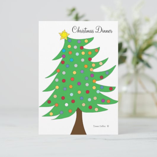 Uitnodiging kerstmis (Staand voorkant)