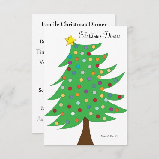 Uitnodiging kerstmis (Voorkant / Achterkant)