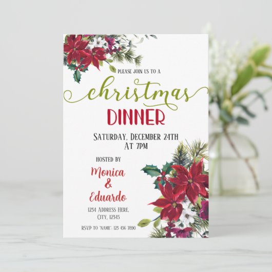 Uitnodiging kerstmis (Staand voorkant)