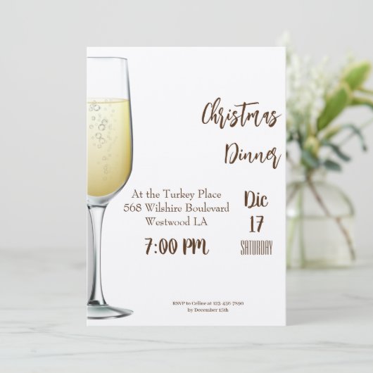 Uitnodiging kerstmis (Staand voorkant)