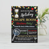 Uitnodiging kerstmis Escape Room (Staand voorkant)