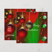 Uitnodiging Kerstmis Kerstfeest (Voorkant / Achterkant)