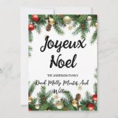 Uitnodiging Kerstmis prachtig uniek (Voorkant)