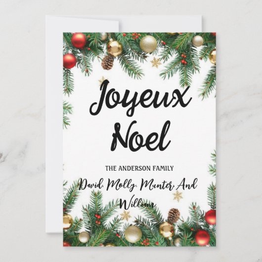 Uitnodiging Kerstmis prachtig uniek (Voorkant)