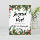 Uitnodiging Kerstmis prachtig uniek (Staand voorkant)