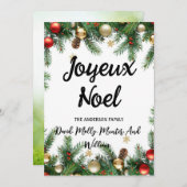 Uitnodiging Kerstmis prachtig uniek (Voorkant / Achterkant)