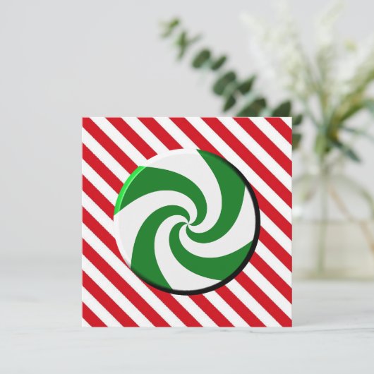 Uitnodiging - Kerstmis Snoep l (Staand voorkant)