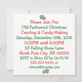 Uitnodiging - Kerstmis Snoep l (Achterkant)