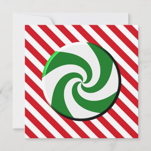 Uitnodiging - Kerstmis Snoep l (Voorkant)