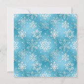 Uitnodiging kerstmis Snowflakes (Achterkant)