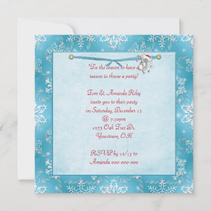 Uitnodiging kerstmis Snowflakes