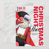 Uitnodiging kerstnacht Show Music Party (Voorkant / Achterkant)