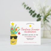 Uitnodiging kerstzomeranananappel briefkaart (Staand voorkant)