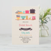 Uitnodiging keuken thema feest (Staand voorkant)