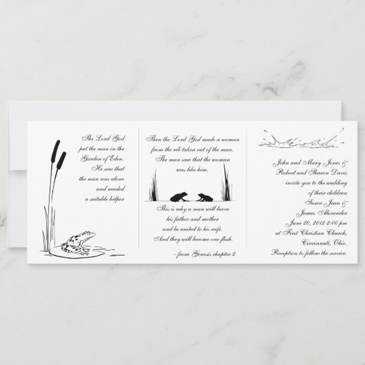 Uitnodiging kikkerbruiloft - Religie (Voorkant)