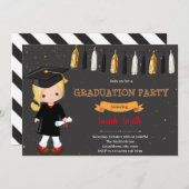 Uitnodiging kinder afstuderen voor de kleuterschoo (Voorkant / Achterkant)