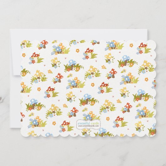 Uitnodiging Kinder Gnome Birthday (Achterkant)