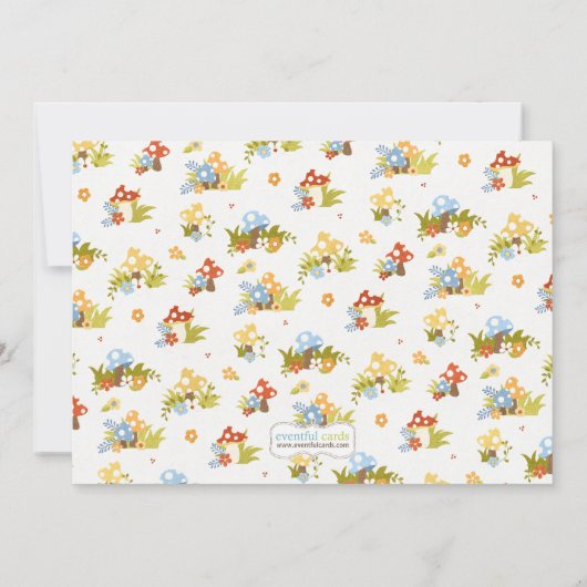 Uitnodiging Kinder Gnome Birthday (Achterkant)