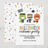 Uitnodiging Kinder Halloween Costume Party (Voorkant / Achterkant)