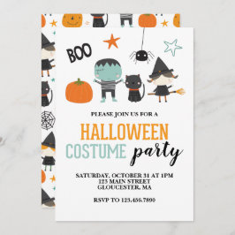 Uitnodiging Kinder Halloween Costume Party