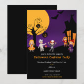 Uitnodiging Kinder Halloween Costume Party (Voorkant / Achterkant)