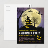 Uitnodiging Kinder Halloween-partij voor het Haunh (Voorkant / Achterkant)