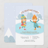Uitnodiging Kinder ijsschaatsen (Voorkant / Achterkant)