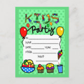 Uitnodiging Kinder partij (Voorkant)