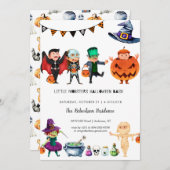 Uitnodiging Kinder partij Halloween (Voorkant / Achterkant)