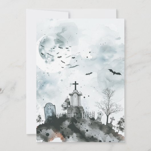 Uitnodiging Kinder partij Halloween (Achterkant)