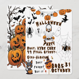Uitnodiging Kinder partij Halloween