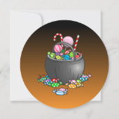 Uitnodiging Kinder partij Halloween Trick or treat (Achterkant)