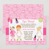 Uitnodiging Kinder Spa Birthday (Voorkant / Achterkant)