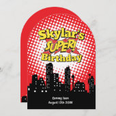 Uitnodiging kinderfeestje superhelden - RIP 20s be (Voorkant / Achterkant)